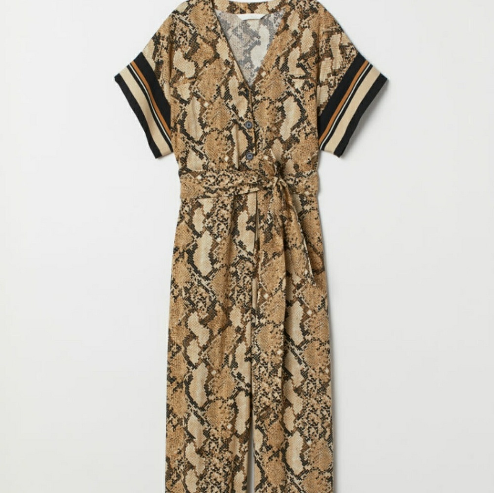 H&M snakeprint jumpsuit